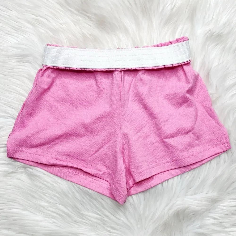 Soffe Pull on Athletic Shorts Pink Size Medium